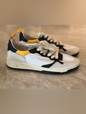 Oncept Phoenix Women's White, Black & Yellow Low-Top Lace-Up Sneakers